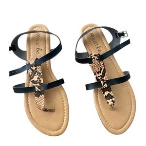 Snakeprint sandals size 8